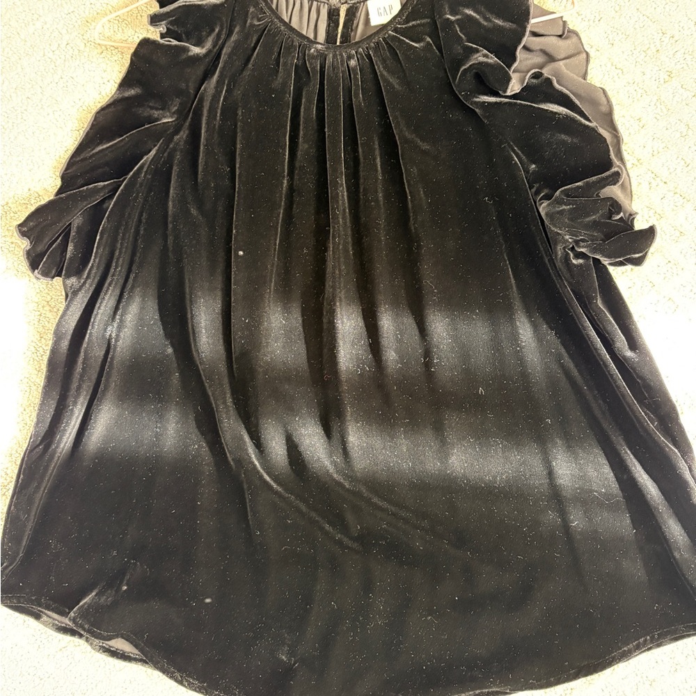 GAP Women's Elegant Black Velvet Blouse